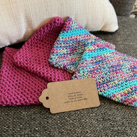 NWT 4 Coasters Made in USA with 100% recycled cotton! Perfect to use as trivet! - Picture 2 of 3